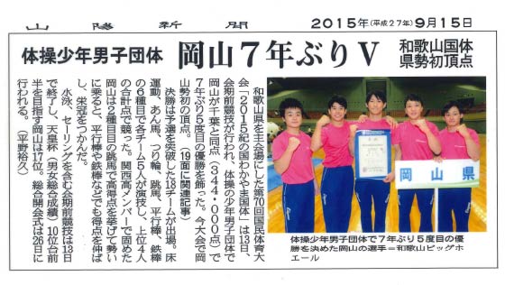 国民体育大会　岡山県代表